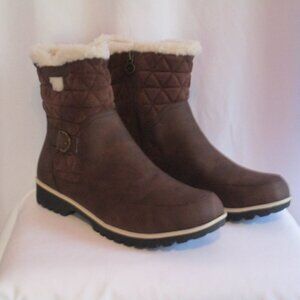 Gabriella Boots Size 11M Quilted Faux Fur Water Resistant Winter Warm